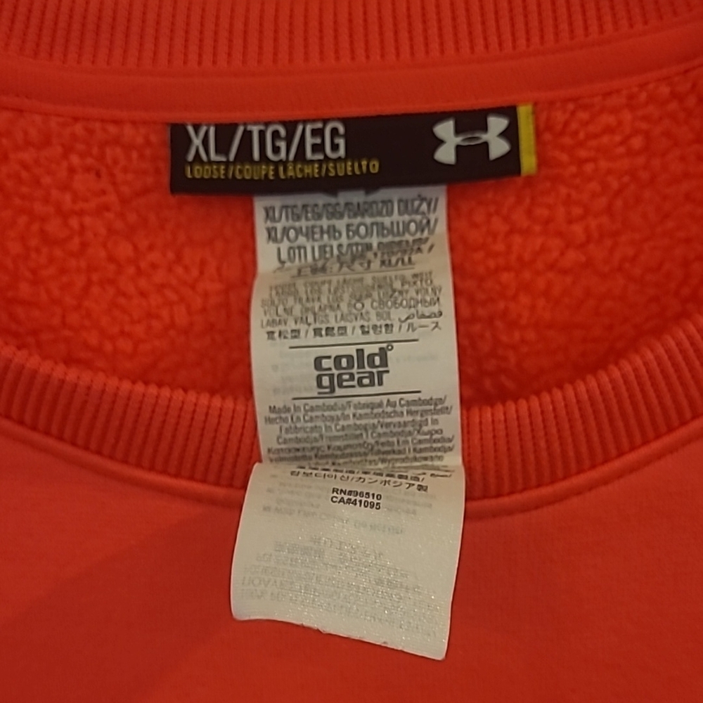 Under Armour Fluorescent Coral Sweatshirt - Picture 4 of 6